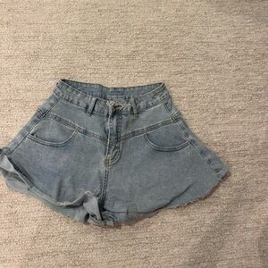 Nordstrom Blue Jean Shorts Relaxed Fit High-Waisted